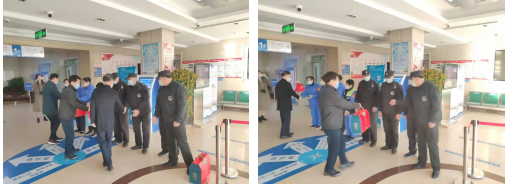 山東電力中心醫院領(lǐng)導慰問(wèn)連心物業(yè)春節值班人員